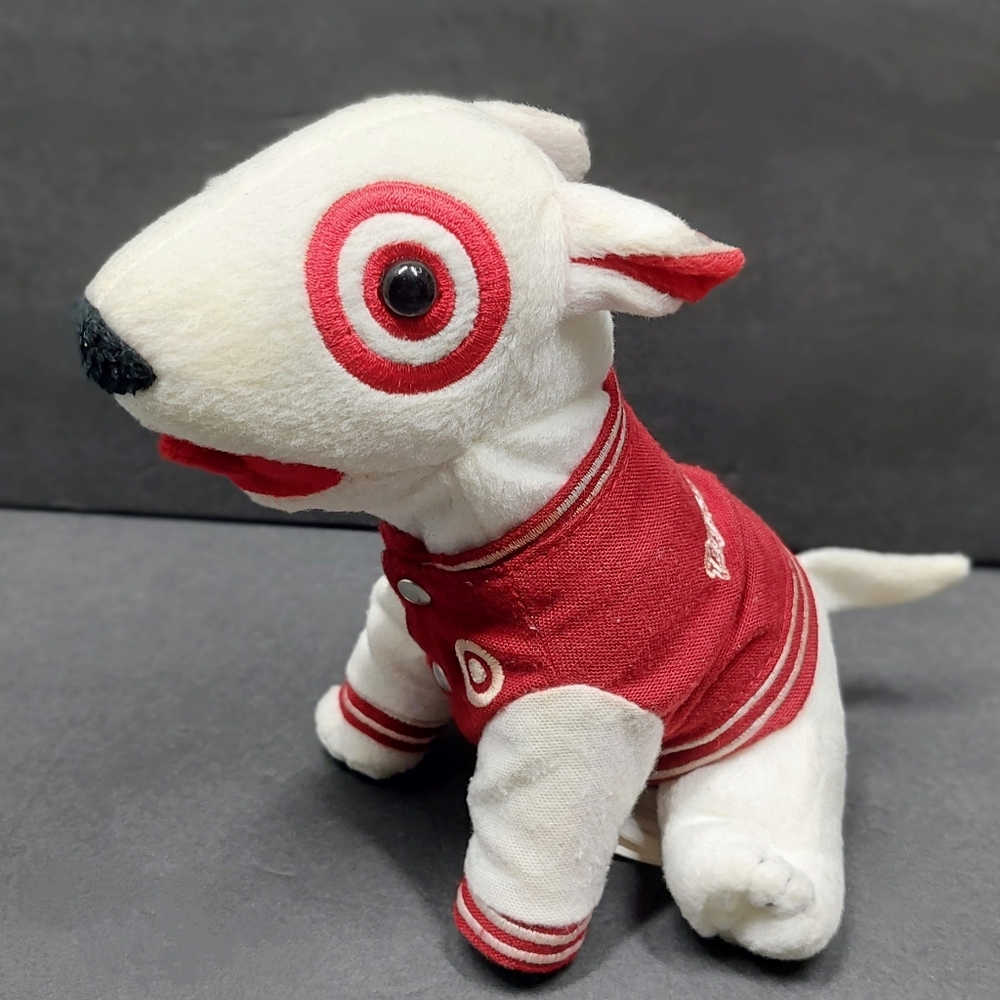 Target Bullseye Dog Varsity Campus Letterman Jacket 7"t Plush Toy